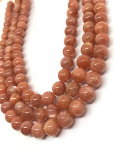 AAA 10MM Sunstone Round Beads 15.5" Strand, Top Grade sunstone Round shape. natural sunstone