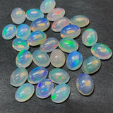 Ethiopian Opal Cabs 5x7 mm size Pack of 4 Pieces -Code #05 AAAAA Quality (5A Grade) Opal Cabochon - Ethiopian Opal Oval Cabochon