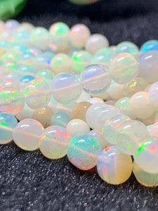 Ethiopian Opal Round 3-6M Beads,16 Inches Strand,Superb Quality,Natural Ethiopian Opal round beads ,code #14 Precious gemstone, lots of fire