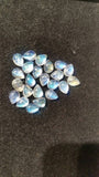 5X8MM Pear Rainbow Moonstone Cabochon , Pack of 6 Pc. Good Quality Cabochons Code AAA50