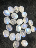 Moonstone 10X12MM Rainbow Moonstone Oval Cabs , Pack of 5 Pcs. Good Quality Moonstone