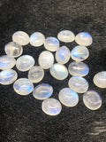 Moonstone Cabochon 10X14MM Rainbow Moonstone Oval Cabs , Pack of 4 Pcs. Good Quality Moonstone