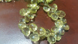 Lemon Quartz Faceted Heart Shape 10 mm - Length of strand 7 '' , Good quality briolettes