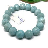 Larimar Bracelet 12M size Code# L2 Natural Super Quality Origin Dominican Republic Larimar Round bracelet Length 7.5 Inch Strech Cord .