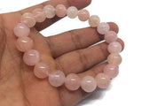 AAAA 10mm Morganite Bracelet - Beautiful Bracelet, Natural Morganite Beaded Bracelet , Gemstone Bracelet Code 01