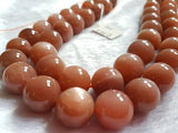 10MM Peach Moonstone Round shape, Length 15.5 inch Good Quality Moonstone