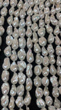 Pearl Baroque Shape- A Quality - Length 40 cm- Size 15-17mm x 23-30 mm, Good Quality Natural Freshwater Pearl Baroque Beads -Code(gex-Kg)