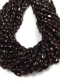 5 Strands, Garnet Smooth Oval 6x8mm, 14 Inch Strand, Garnet Beads