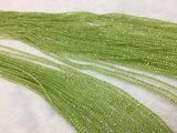 10 strands Pack Peridot faceted Round 2-2.5mm, Length 14" Micro faceted round beads. Top Quality faceted