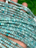 Amazonite 4.5M faceted Roundel , AAA Gems Quality Strand, 15 Inch Strand, Wholesale Price , natural gemstone