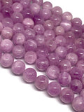 10 MM Kunzite Round Beads, Length 20cm AAA Quality -Natural Kunzite Beads-Purple Color origin brazil