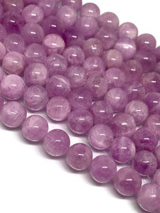 12 MM Kunzite Round Beads, Length 20cm AAAA Quality -Natural Kunzite Beads-Purple Color origin brazil