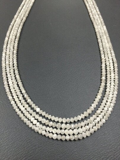 Diamond faceted Beads 2- 2.50 mm - Gray Color, Top Quality .Natural grey Diamond
