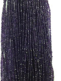 Amethyst faceted Roundel 3-3.5mm size, Faceted Beads, length 14 Inches, Purple color Faceted