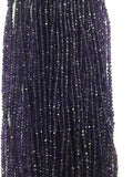 Amethyst faceted 4MM Roundel, Faceted Beads, length 14 Inches, Purple color Faceted