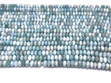 8mm Larimar Faceted Rondelle (20 cm Length )- Natural Larimar Roundel Beads- Origin Dominican Republic