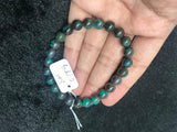 8MM Chrysocolla Smooth Round beads bracelet Length 7.5" natural chrysocolla code #7 , No treatment. weight 21.5GM