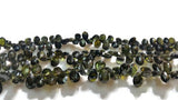 Green Tourmaline Faceted Pear Shape 5x7 - 6x8 MM , Top Quality beads , tourmaline briolette