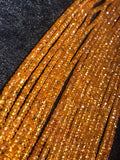 Spessartite Faceted roundel 3MM , Top Quality , 16 Inch Strand , Natural Spessartite gemstone . precious stone beads