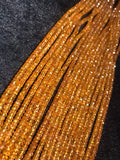 Spessartite Faceted roundel 3MM , Top Quality , 16 Inch Strand , Natural Spessartite gemstone . precious stone beads