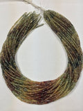 Tunduru Sapphire 3.5 M Faceted Roundel , Micro faceted , length of strand 16" , gemstone beads , origin is Tanzania