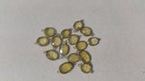 Lemon quartz faceted Polki shape Silver Connector, 925 Silver bezel , Pack of 6 pcs