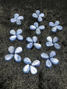 10X14 MM Kyanite Pear Cabochons, Kyanite Cabs, Super Fine Quality Cabs,Pack of 4 pc.
