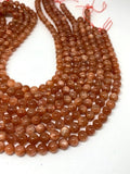 Sunstone Round Beads 8 mm AAAA Quality 40 cm Strand, Top Grade Sunstone Round Beads- Natural sunstone with many flash