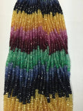 Sapphire Faceted Roundel Beads , Ruby Sapphire Emerald Beads AAA quality- Emerald,Sapphire,Ruby Faceted Rondelle, 2.5-3 mm