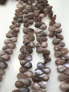 8X12MM Chocolate Moonstone faceted Pear Shape - Length 8 Inches , AAA Quality gemstone