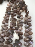 8X12MM Chocolate Moonstone faceted Pear Shape - Length 8 Inches , AAA Quality gemstone