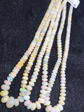 Ethiopian Opal faceted Roundel Beads 4-6mm size, 16 Inch Strand, AA Quality,