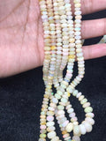 Ethiopian Opal faceted Roundel Beads 4-6mm size, 16 Inch Strand, AA Quality,