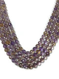 Ametrine Round Faceted 8mm size , 15.5 Inch Strand , top quality beads- Ametrine beads