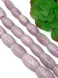 Kunzite Cylendrical / Barrel Shape Beads 13-15 mm x 22-24 mm , AAA Quality, Length 40cm -Natural Kunzite Beads-Purple Color -origin brazil