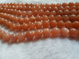 8MM Peach Moonstone Round Beads- Length 15.5 inch Good Quality Moonstone