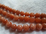 12MM  Peach Moonstone Round shape, Length 15.5 inch Good Quality Moonstone .