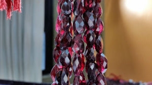 Garnet faceted Nugget shape graduated full cutting ,Approx 8-12X 12-16MM, Length of strand 16"