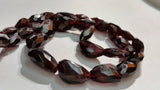 Garnet faceted Nugget shape graduated full cutting ,Approx 8-12X 12-16MM, Length of strand 16"