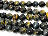 12mm Blue Tiger Eye Round Beads- AAA Quality- Wholesale Blue Tiger Eye Beads- Blue Tiger Eye Beads -40 cm Length