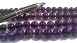 10MM Amethyst Round Beads , Length 40cm, Natural Amethyst Round .AAA Quality , Origin Africa.