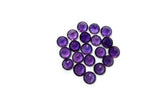 6mm Natural Amethyst Round cut stone , Pack of 5 piece, African Amethyst Round cabochon