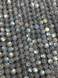 6MM Labradorite strand Round beads, Top Quality perfect round shape . Yellow and Blue Fire -length 15.5 Inch