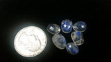 Moonstone Rose cut Cabs , Pack of 5 Pc. Blue Fire cabs, size approx 8x12mm