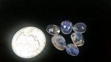 Moonstone Rose cut Cabs , Pack of 5 Pc. Blue Fire cabs, size approx 8x12mm