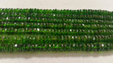 Chrome Diopside faceted Roundel 5mm , Very good quality in 15" Length ,country of origin Russia