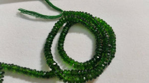 Chrome Diopside faceted Roundel 5mm , Very good quality in 15" Length ,country of origin Russia