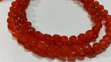 Carnelian Faceted Onion 7 MM  Shape briolette , Orange Carnelian good quality stones