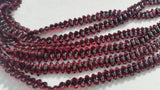 Garnet Double Drill Rice Shape , 2 side drill beads in top Quality