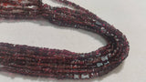 Garnet Rectangular Side Carving Shape 4x6MM- length 16 nches